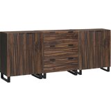 vidaXL Komplet pohištva za kopalnico s predalom s polico 3 pcs Rjava Velike | Shoptok.si