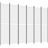 Sobna pregrada s 6 panela bijela 300 x 220 cm od tkanine | Eponuda.ba