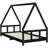  Za dječji krevet crni 90 x 190 cm od masivne borovine | shoptok.hr