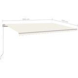  Tenda na ručno uvlačenje s LED svjetlima 500x350 cm krem | shoptok.hr