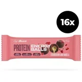 Protein energy balls 16 x 45 g jagoda - vanila