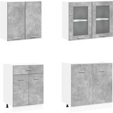  Kuhinjska jedinica Lyon 4 pcs Betonska siva Konstruirano drvo | shoptok.hr