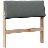 vidaXL Tapecirani uzglavlje Tamno siva 75 cm Čvrsto borovo drvo | shoptok.hr