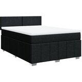  Krevet s oprugama i madracem crni 140 x 190 cm od tkanine | shoptok.hr