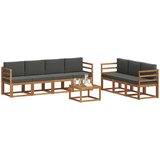  Set vanjskih sofa s jastukom 8 pcs Prirodna i antracit | Eponuda.com