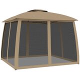  Sjenica s dvostrukim krovom i zidovima 2,93x2,93 m čelična | shoptok.hr