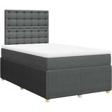  Krevet s oprugama i madracem tamnosivi 120 x 200 cm od tkanine | shoptok.hr
