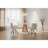 Bessagi Home Jedilna Miza Ennio, Ø 120cm, Barva Hrasta | Shoptok.si