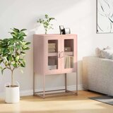 vidaXL Visoka ploča ružičasta 68x39x107 cm čelik | shoptok.hr