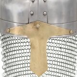  Replika križarske viteške kacige za LARP srebrna čelična | shoptok.hr