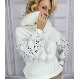 Pri Warm sweater sweatshirt with hood, detachable fur and feathers BOMBAY | shoptok.hr