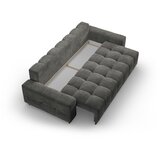 Cosmopolitan Design Siva baršunasti sklopiva/s prostorom za odlaganje sofa 250 cm Wicklow – | shoptok.hr