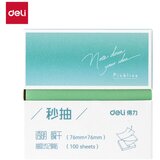 Deli STIKER BLOK 76x76 100 lista PROZIRNI GLITTER ZELENI BT417 Cene