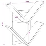  Floating polica za zid Staro drvo 43 x 15 x 47 cm - Staro drvo 1 | shoptok.hr