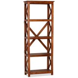  Polica za knjige od masivnog drva bagrema s obradom od šišama 60x30x160 cm | shoptok.hr