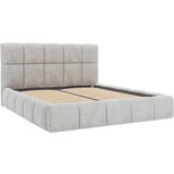MID.YOU OBLAZINJENA POSTELJA 140 cm x 200 cm , les, tekstil, leseni material svetlo siva | Shoptok.si
