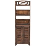  Vitrina tamnosmeđa 46 x 24 x 140 cm od masivnog drva paulovnije | Eponuda.com