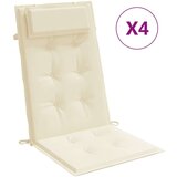 vidaXL Blazine za stole 4 kosi krem oxford tkanina | Shoptok.si