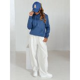 DStreet Bluza damska BASIC z kapturem niebieski | shoptok.hr
