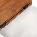  Stolić za kavu bijeli 50 x 27 cm od masivnog obnovljenog drva | shoptok.hr
