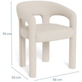 Time NASLANJAČ, kovina, tekstil bež | Shoptok.si