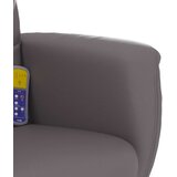  Masažni naslonjač od umjetne kože s osloncem za noge sivi | Eponuda.com