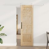 vidaXL Drsna vrata s kompletom opreme 61x198,5 cm Solid Wood Pine, Notranja vrata 'ORKDAL'61x198,5 cm Solid Wood Pine Cene
