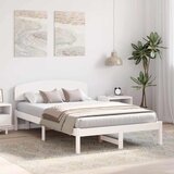  Krevetna konstrukcija Bijelo 135 x 190 cm Čvrsto borovo drvo | shoptok.hr