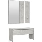  Set namještaja za hodnik siva boja betona konstruirano drvo | shoptok.hr