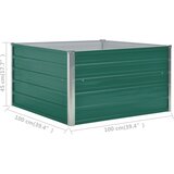  Povišena vrtna gredica 100 x 100 x 45 cm pocinčani čelik zelena | Eponuda.ba
