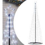 vidaXL Osvetljena novoletna jelka stožec 550 LED hladno bela 304 cm | Shoptok.si