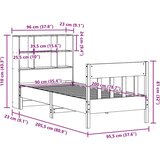 vidaXL Posteljni okvir brez vzmetnice voščeno rjav 90x200 cm borovina | Shoptok.si