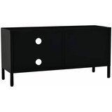 TV ormarić crni 90 x 30 x 44 cm od čelika i stakla | shoptok.hr