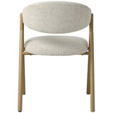 Unique Furniture Kremno bel/v naravni barvi oblazinjen jedilni stol z nasloni za roke Frances &amp;ndash; Slike