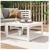  vrtni stol bijeli 82 5 x 82 5 x 45 cm od masivne borovine | shoptok.hr