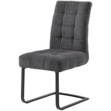 Venda nihajni stol, kovina, tekstil temno siva | Shoptok.si