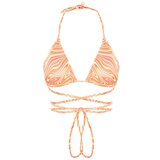 Trendyol Orange Abstract Pattern Bikini Top Cene