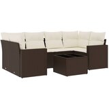  7-dijelni set vrtnih sofa od poliratana s jastucima smeđi | shoptok.hr