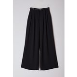 Trendyol Black Belted Pleated Wide Leg/Extra Wide Leg Woven Trousers | Shoptok.si