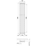  p.m.h. P2W/4 - kupatilski merdevinski radijator pluto 406W 150 cm beli | Eponuda.com