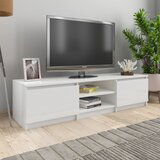 The Living Store TV omarica visok sijaj bela 140x40x35,5 cm iverna plošča - TV Omarica, (21376101) Cene
