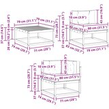  Set vanjskih sofa 5 kom. Bijela i krem | shoptok.hr