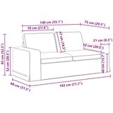 SOFA 2 pcs Plava Metal | shoptok.hr