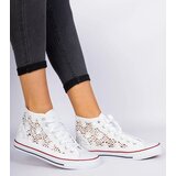 Gemre White women's lace sneakers Lesli Cijene