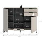 Livetastic VISOKA KOMODA, črna, kašmir | Shoptok.si
