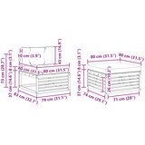  Set vanjskih sofa s jastukom 5 pcs Prirodna i bež Poliester | shoptok.hr