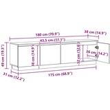 TV ormar s LED plavi Sonoma 180x38x49 cm konstruirano drvo | shoptok.hr