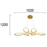  LED luster na sajli JILL LED/53W/230V zlatna | Eponuda.com
