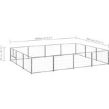  Kavez za pse srebrni 12 m² čelični | shoptok.hr