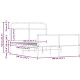 vidaXL Okvir kreveta bez madraca boja hrasta sonome 140x190 cm drveni | shoptok.hr